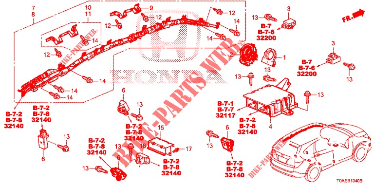 SRS EINHEIT(RH)  für Honda CR-V 2.0 EXCLUSIVE NAVI 5 Türen 5 gang automatikgetriebe 2015
