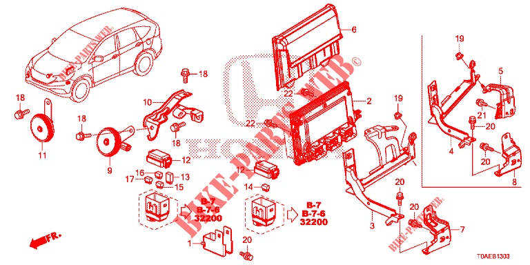 STEUERGERAT (COMPARTIMENT MOTEUR) (4) für Honda CR-V 2.0 EXCLUSIVE NAVI 5 Türen 5 gang automatikgetriebe 2015