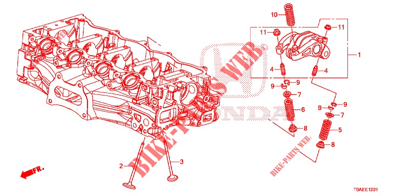 VENTIL/KIPPHEBEL (2.0L) für Honda CR-V 2.0 EXCLUSIVE NAVI 5 Türen 5 gang automatikgetriebe 2015