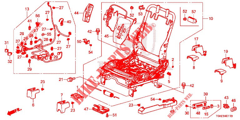 VORNE SITZKOMPONENTEN (G.) (2) für Honda CR-V 2.0 EXCLUSIVE NAVI 5 Türen 5 gang automatikgetriebe 2015