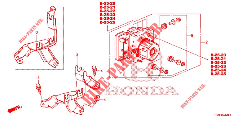 VSA MODULATOR(RH)('00 )  für Honda CR-V 2.0 EXCLUSIVE NAVI 5 Türen 5 gang automatikgetriebe 2015