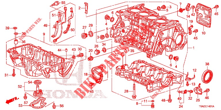 ZYLINDERBLOCK/OELWANNE (2.0L) für Honda CR-V 2.0 EXCLUSIVE NAVI 5 Türen 5 gang automatikgetriebe 2015