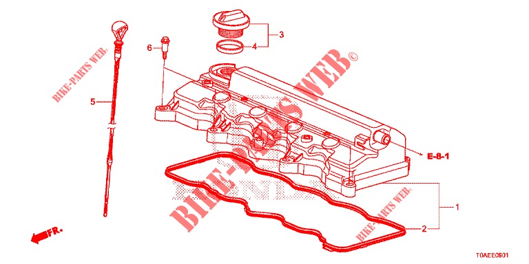 ZYLINDERKOPFDECKEL (2.0L) für Honda CR-V 2.0 EXCLUSIVE NAVI 5 Türen 5 gang automatikgetriebe 2015