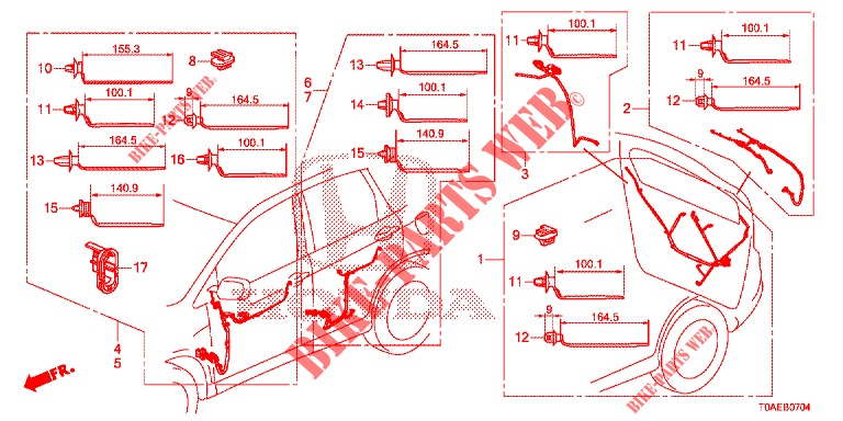 KABELBAUM (LH) (5) für Honda CR-V 2.0 EXCLUSIVE L 5 Türen 5 gang automatikgetriebe 2015