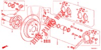 HINTERRADBREMSE (2) für Honda CR-V 2.0 S 5 Türen 6 gang-Schaltgetriebe 2015