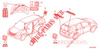 EMBLEME/WARNETIKETTEN  für Honda CR-V 2.0 S 5 Türen 5 gang automatikgetriebe 2015
