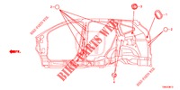 GUMMITUELLE (LATERAL) für Honda CR-V 2.0 S 5 Türen 5 gang automatikgetriebe 2015