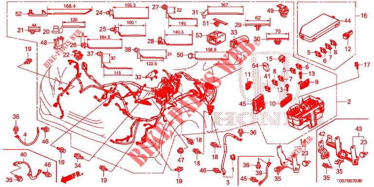 KABELBAUM (LH) (1) für Honda CR-V 2.0 COMFORT 5 Türen 5 gang automatikgetriebe 2016