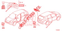 EMBLEME/WARNETIKETTEN  für Honda CR-V 2.0 COMFORT 5 Türen 6 gang-Schaltgetriebe 2017