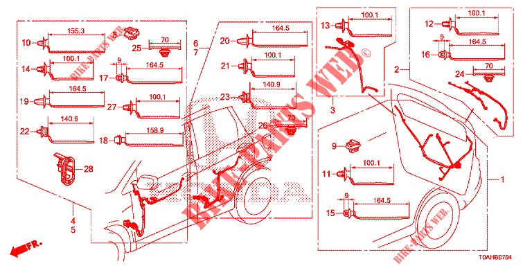 KABELBAUM (LH) (5) für Honda CR-V 2.0 ELEGANCE 5 Türen 5 gang automatikgetriebe 2017