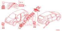 EMBLEME/WARNETIKETTEN  für Honda CR-V 2.0 ELEGANCE 5 Türen 6 gang-Schaltgetriebe 2017