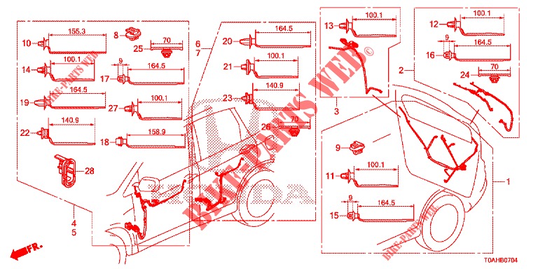 KABELBAUM (LH) (5) für Honda CR-V 2.0 ELEGANCE 5 Türen 6 gang-Schaltgetriebe 2017
