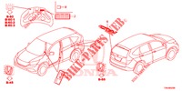 EMBLEME/WARNETIKETTEN  für Honda CR-V 2.0 ELEGANCE L 5 Türen 6 gang-Schaltgetriebe 2017