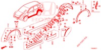 SEITENSCHWELLER ZIERLEISTE/SCHUTZ  für Honda CR-V 2.0 ELEGANCE L 5 Türen 6 gang-Schaltgetriebe 2017