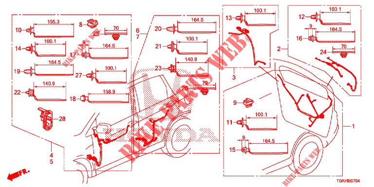 KABELBAUM (LH) (5) für Honda CR-V 2.0 ELEGANCE L 5 Türen 5 gang automatikgetriebe 2017