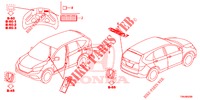 EMBLEME/WARNETIKETTEN  für Honda CR-V 2.0 S 5 Türen 6 gang-Schaltgetriebe 2017