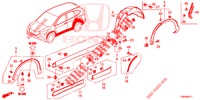 SEITENSCHWELLER ZIERLEISTE/SCHUTZ  für Honda CR-V 2.0 S 5 Türen 6 gang-Schaltgetriebe 2017