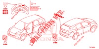 EMBLEME/WARNETIKETTEN  für Honda CR-V 2.0 COMFORT 5 Türen 6 gang-Schaltgetriebe 2018