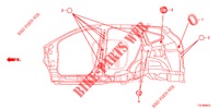 GUMMITUELLE (LATERAL) für Honda CR-V 2.0 ELEGANCE 5 Türen 6 gang-Schaltgetriebe 2018