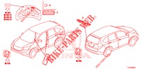 EMBLEME/WARNETIKETTEN  für Honda CR-V 2.0 ELEGANCE 5 Türen 5 gang automatikgetriebe 2018