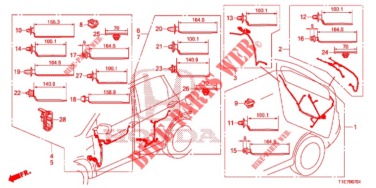 KABELBAUM (LH) (5) für Honda CR-V 2.0 ELEGANCE L 5 Türen 5 gang automatikgetriebe 2018