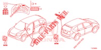 EMBLEME/WARNETIKETTEN  für Honda CR-V 2.0 EXECUTIVE 5 Türen 6 gang-Schaltgetriebe 2018