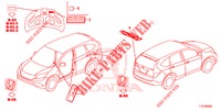 EMBLEME/WARNETIKETTEN  für Honda CR-V 2.0 S 5 Türen 6 gang-Schaltgetriebe 2018