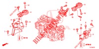 MOTORBEFESTIGUNGEN (2.0L) (AT) für Honda CR-V 2.0 S 5 Türen 5 gang automatikgetriebe 2018
