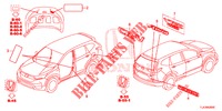 EMBLEME/WARNETIKETTEN  für Honda CR-V 1.5 BASE 5 Türen 6 gang-Schaltgetriebe 2019