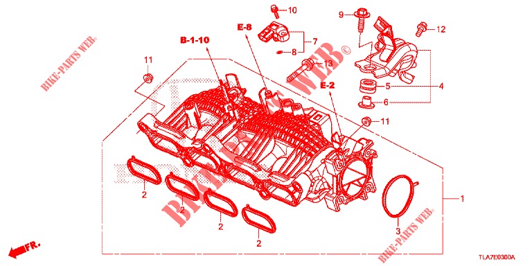 ANSAUGKRUEMMER (1.5L) für Honda CR-V 1.5 BASE 5 Türen 6 gang-Schaltgetriebe 2019
