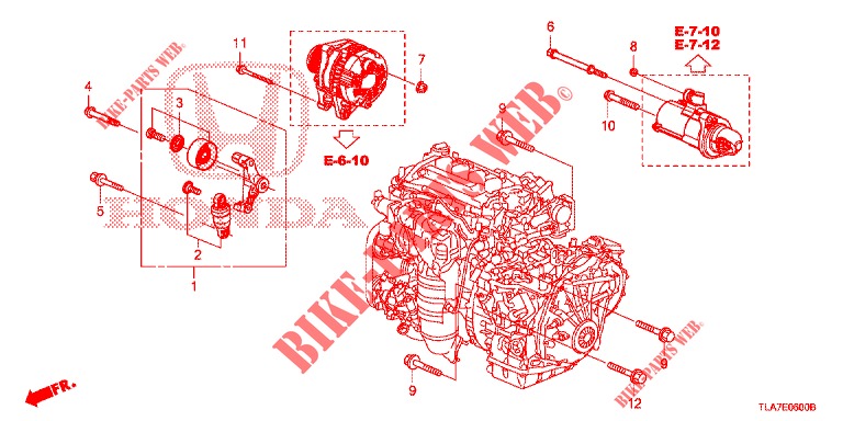 AUTOMATISCHE SPANNVORRICHTUNG (1.5L) für Honda CR-V 1.5 BASE 5 Türen 6 gang-Schaltgetriebe 2019