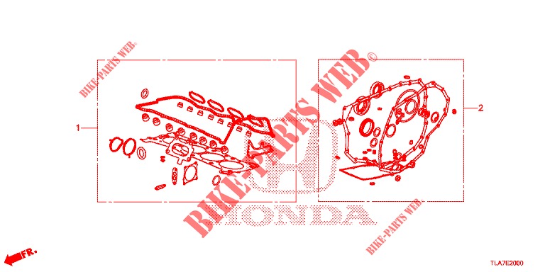 DICHTUNG SATZ/ GETRIEBE KOMPL. (1.5L) für Honda CR-V 1.5 BASE 5 Türen 6 gang-Schaltgetriebe 2019