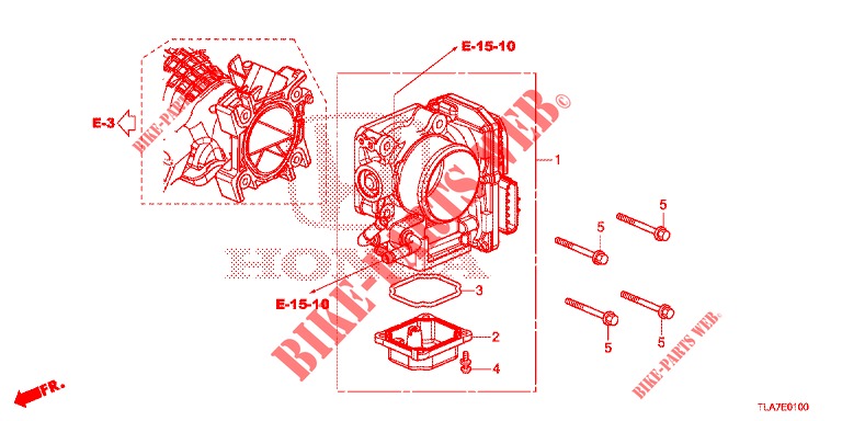 DROSSELKLAPPENGEHAEUSE (1.5L) für Honda CR-V 1.5 BASE 5 Türen 6 gang-Schaltgetriebe 2019