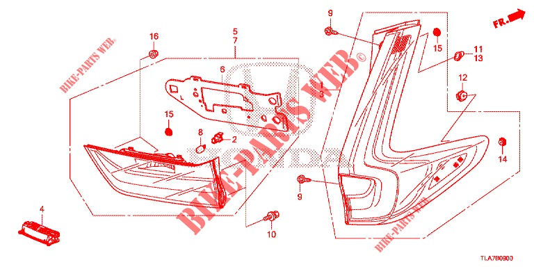 HECKLEUCHTE/KENNZEICHENBELEUCHTUNG (PGM FI)  für Honda CR-V 1.5 BASE 5 Türen 6 gang-Schaltgetriebe 2019