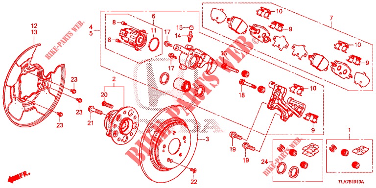HINTERRAD BREMSTROMMEL  für Honda CR-V 1.5 BASE 5 Türen 6 gang-Schaltgetriebe 2019