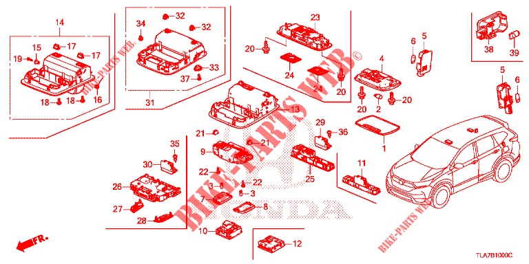 INNENLEUCHTE  für Honda CR-V 1.5 BASE 5 Türen 6 gang-Schaltgetriebe 2019