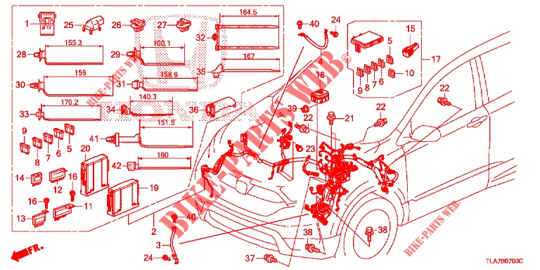 KABELBAUM (1) (LH) für Honda CR-V 1.5 BASE 5 Türen 6 gang-Schaltgetriebe 2019