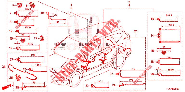 KABELBAUM (7) für Honda CR-V 1.5 BASE 5 Türen 6 gang-Schaltgetriebe 2019