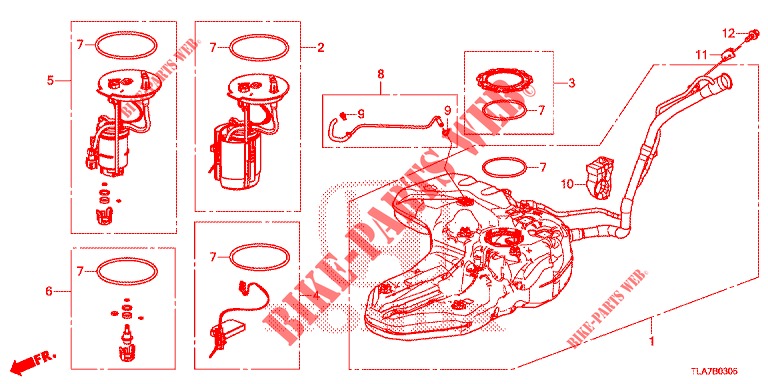KRAFTSTOFFTANK  für Honda CR-V 1.5 BASE 5 Türen 6 gang-Schaltgetriebe 2019
