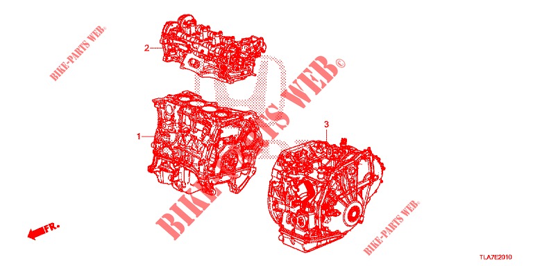 MOTOREINHEIT/GETRIEBE KOMPL. (1.5L) für Honda CR-V 1.5 BASE 5 Türen 6 gang-Schaltgetriebe 2019