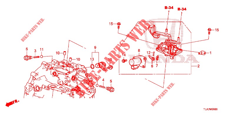 SCHALTHEBEL (2WD) für Honda CR-V 1.5 BASE 5 Türen 6 gang-Schaltgetriebe 2019