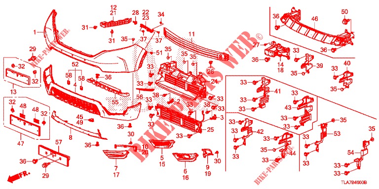 VORDERE STOSSFAENGER  für Honda CR-V 1.5 BASE 5 Türen 6 gang-Schaltgetriebe 2019
