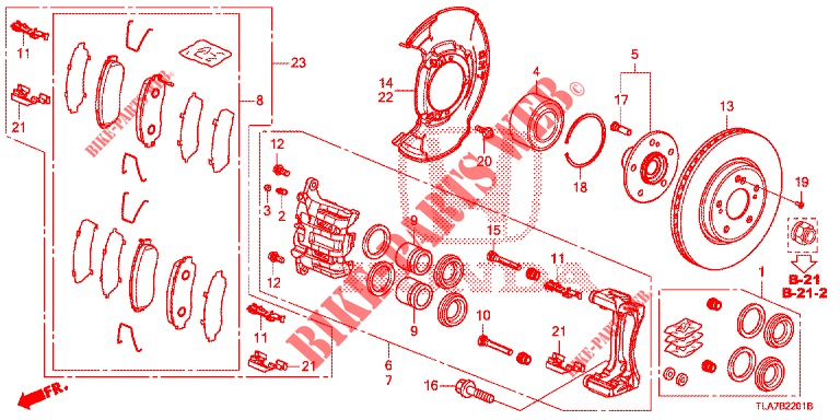 VORDERRADBREMSE (2) für Honda CR-V 1.5 BASE 5 Türen 6 gang-Schaltgetriebe 2019