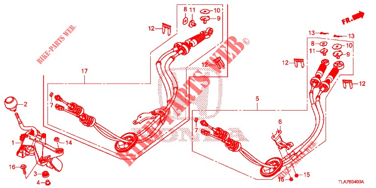 WAHLHEBEL(HMT)  für Honda CR-V 1.5 BASE 5 Türen 6 gang-Schaltgetriebe 2019