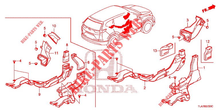 ZULEITUNGSROHR/ENTLUEFTUNGSROHR  für Honda CR-V 1.5 BASE 5 Türen 6 gang-Schaltgetriebe 2019