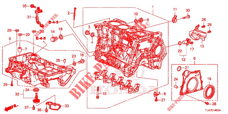 ZYLINDERBLOCK/OELWANNE (1.5L) für Honda CR-V 1.5 BASE 5 Türen 6 gang-Schaltgetriebe 2019