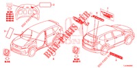 EMBLEME/WARNETIKETTEN  für Honda CR-V 1.5 MID 5 Türen 6 gang-Schaltgetriebe 2019