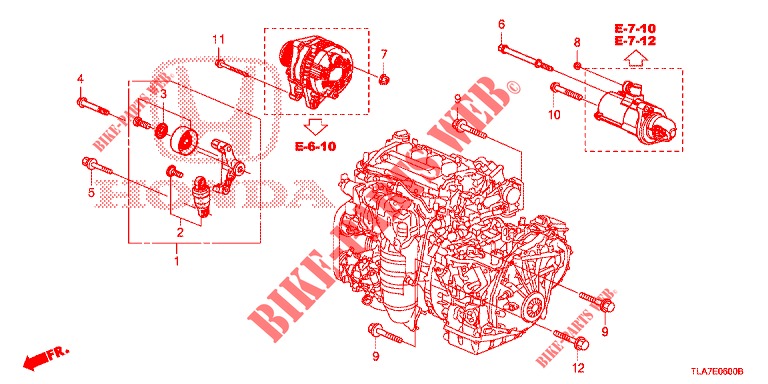 AUTOMATISCHE SPANNVORRICHTUNG (1.5L) für Honda CR-V 1.5 MID 5 Türen 6 gang-Schaltgetriebe 2019
