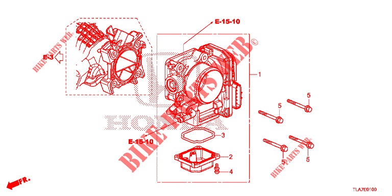 DROSSELKLAPPENGEHAEUSE (1.5L) für Honda CR-V 1.5 MID 5 Türen 6 gang-Schaltgetriebe 2019