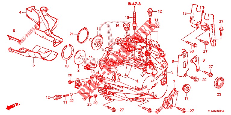 GETRIEBEGEHAEUSE (2WD) für Honda CR-V 1.5 MID 5 Türen 6 gang-Schaltgetriebe 2019